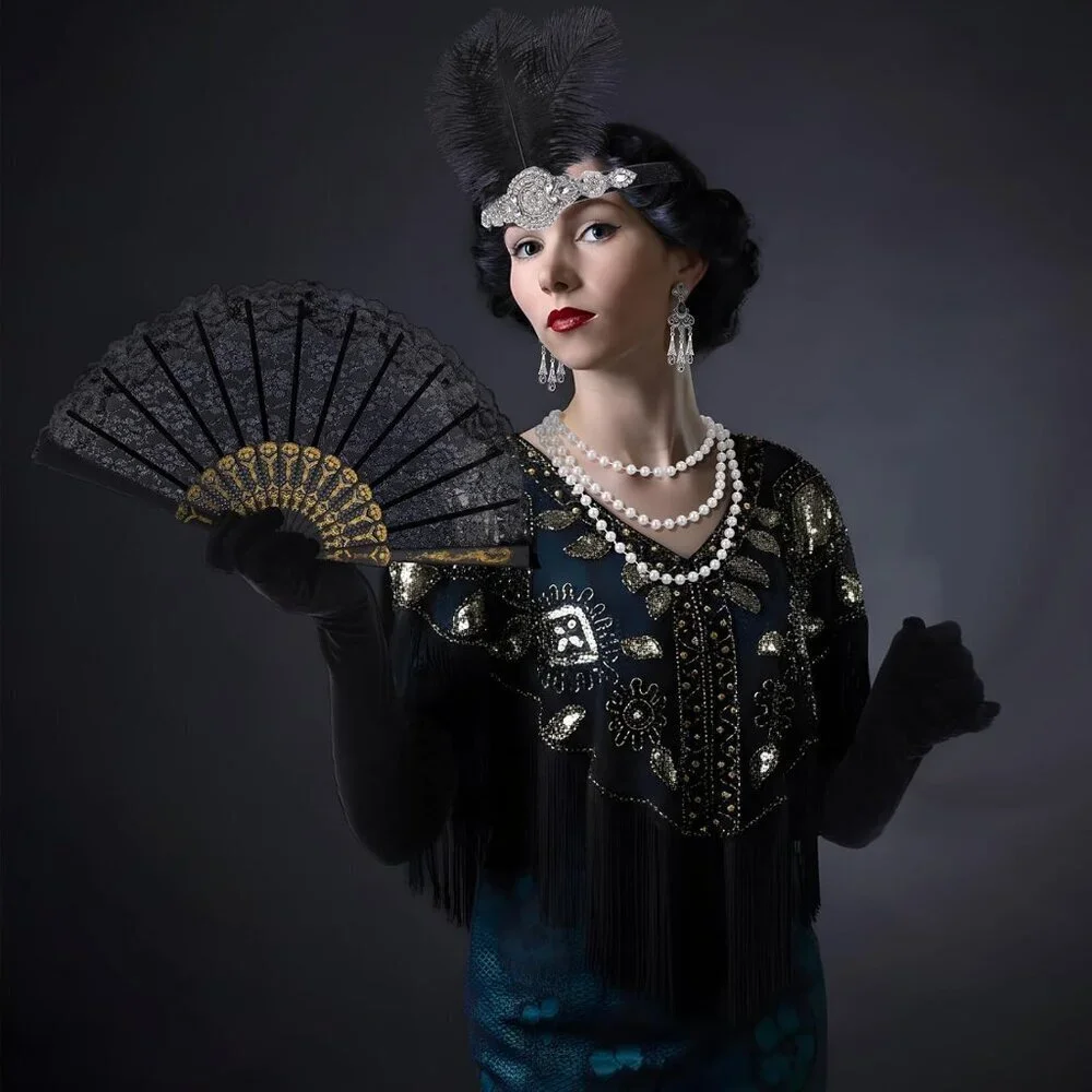 7 Pcs 1920s Flapper Accessories Set for Women Vintage Roaring 20s Costume
